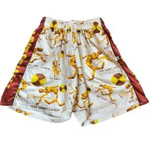 Flow Society Shorts Mens Medium Authentic Lacrosse Gear Crash Test Dummy